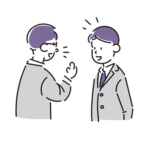 相談している男性